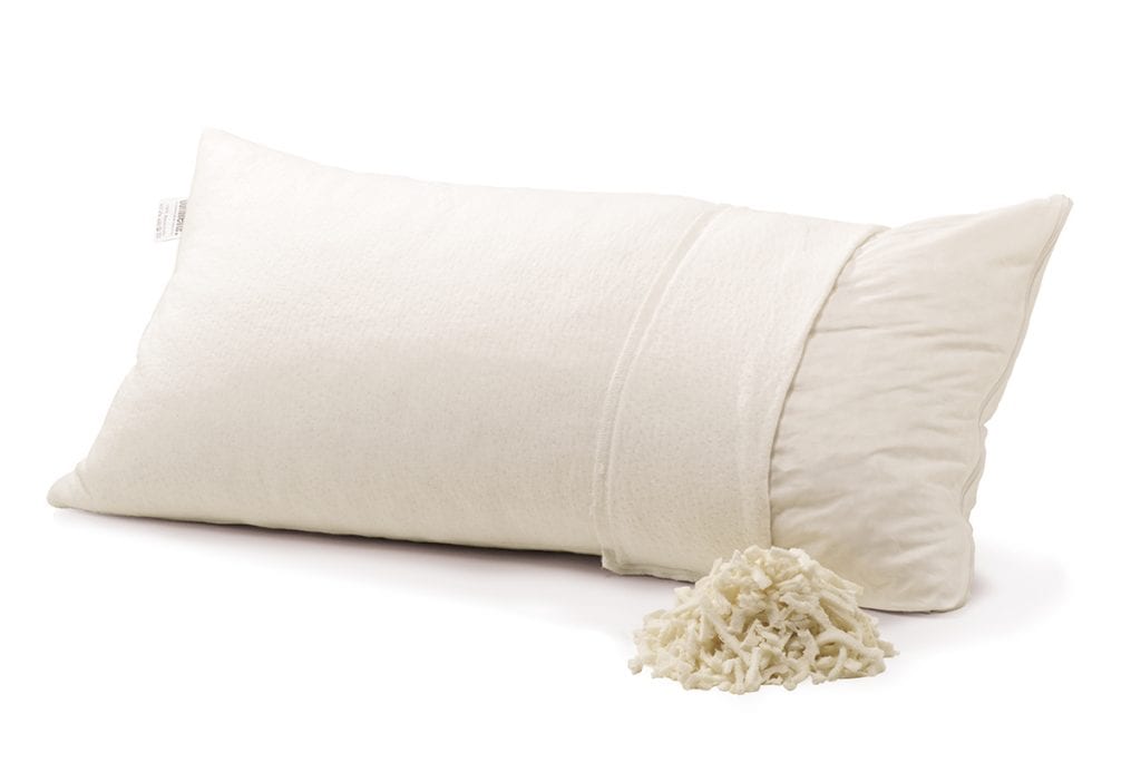 Dormiente Naturfaserkissen mit Naturlatexflocken gefüllt, im Daunenspiel Onlineshop erhältlich