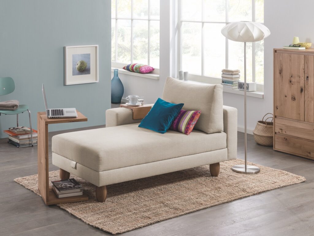 Sofa Zedulo 2 Ottomane von Dormiente mit Ausziehfunktion im Onlineshop bei Daunenspiel, 100% Natur